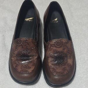 Dansko Brown Floral Women's Loafers